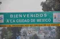 Chegando à gigantesca Cidade do México, a capital do país